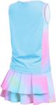 Zaclotre Girls Tennis Golf Dress Outfit Sleeveless Tank Top and Skorts Sets Sport Skirt with Shorts