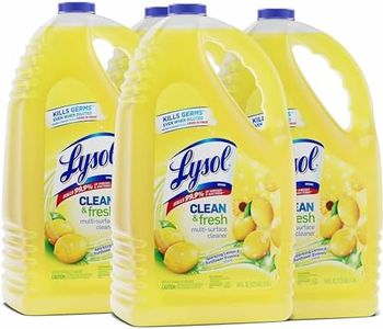 Lysol Multi-Surface Cleaner, Sanitizing and Disinfecting Pour, to Clean and Deodorize, Sparkling Lemon and Sunflower Essence, 144 Fl Oz (Pack of 4)