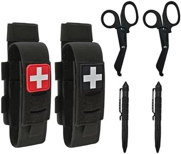 ELVO Molle Tourniquet Holder, Tactical TQ Pouch, Small IFAK TQ Holder,Trauma Medical Shear Pouch with EMT Shears and Pen