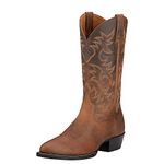 Ariat Men's Heritage Western R Toe Western Boot, Distressed Brown, 11 D US