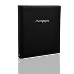 Arpan Photo Album Slip In Case Book-Bound Memo Album for 200 Photos 6'' x 4''/ 10x15 cm (Black)