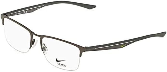 NIKE 4314 Men's Satin Black/Wolf Grey, 54 Glasses, Satin Black/Wolf Grey