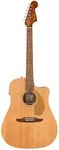 Fender Redondo Player Acoustic Guitar, with 2-Year Warranty, Natural, Walnut Fingerboard