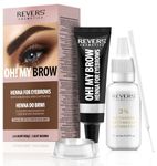 REVERS COSMETICS Eyebrow Dye Kit Light Brown Ammonia Free, Brow Tint with Argan Oil and Castor Oil, Salon Quality, Natural Result, Lasts Up to 4 Weeks, Up to 15 Applications