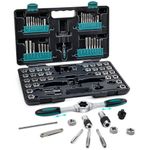 Bestwork 76-Piece SAE/Metric Tap and Die Set, Rethreading Tool Kit for Internal and External Threading