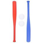 TOYANDONA Baseball Bat and Ball: 2 Sets of Plastic Baseball Bat Set Outdoor Baseball Practice Toys Interesting Baseball Training Toy Plaything Baseball Accessories