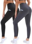 DDOBB 2 Pack Leggings for Women Hig