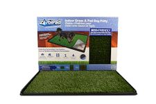 ZorbiPad Indoor Turf Dog Potty System 16" x 24", Dog Grass pad with Tray, Dog Litter Box Toilet, Washable Puppy Pee Pad, Portable Potty for Pet