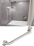 HEALTHCRAFT Easy Mount Grab Bar 18-32-36-42" Inch, ADA Compliant Stainless-Steel Grab Bar With Concealed Screws, Compatible With Easy Mount Anchor: Install On Drywall, Tile or Fiberglass (18",KSS)