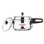 Butterfly Cute Ss Induction Compatible Outer Lid Stainless Steel Pressure Cooker With Glass Lid 5.5 liter, Silver