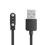 kwmobile USB Cable Charger Compatible with Yamay AGPTEK LW11 / Yamay SW022 / Haylou RT LS05S, Solar LS05 Cable - Charging Cord for Smart Watch - Black