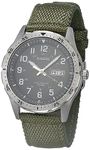 Casio Men's Stainless Steel Quartz Cloth Strap, Green, 22 Casual Watch (Model: MTP-S120L-3AVCF)