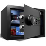 XDeer CS25E Lock Home Safe Box - (0.78 Cubic Feet) with Electronic Digital Keypad, Steel Construction for Money, Guns, Document Safe, and Personal Items - Secure Storage at Home or Office