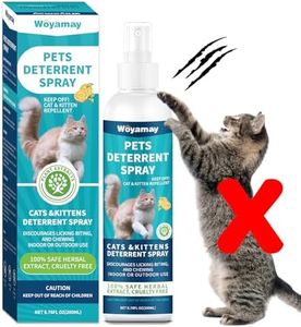 Woyamay Cat Deterrent Spray, Cat Scratch Deterrent for Furniture, Cat Repellent Spray to Keep Cats Away, Cat Repellent Spray for Furniture Indoor & Outdoor, Prevent Scratching, Digging & Chewing 200ml