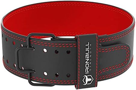 Quick Release Weightlifting Belt PRO - 7mm Fast Lever Lifting Belt - 4-inch Wide Suede Leather Back Support - for Powerlifting, Weight Training, Gym and Fitness (Black/Red, Large)