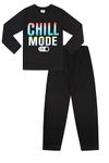 The Pyjama Factory Boys Chill Mode Gaming Cotton Long Pyjamas, Black, 13-14 Years
