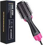 VASLON Hot Air Brush, One Step Hair Dryer & Volumizer Hair Dryer Brush 4-in-1 Professional Negative Ions Brush Blow Dryer Hair Curler Hair Straightenerir Brush Salon Hair Tool for All Hairstyle Reduce Hair Frizz and Static