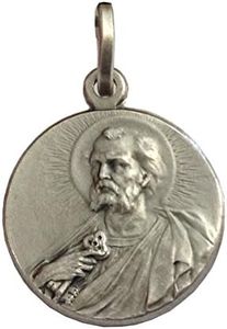 925 Sterling Silver Saint Peter The Apostle Medal