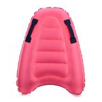 Warooma Inflatable Body Board, Portable Inflatable Float Raft Solid Color Buoy Kickboard Inflatable Sea Surfing Board With Handle Pool Float Aquaplane for Beach Swimming Pool,Red,M