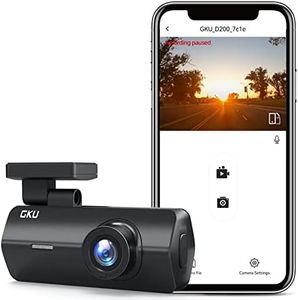 GKU 2,5K Dashcam Voiture WiFi, 170° Mini Caméra Embarquée Voiture, Camera Voiture Vision Nocturne, WDR, G-Capteur, Mode Stationnement 24H, Enregistrement en Boucle (D200)