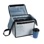 Sleek Space Drink Carriers with Removable Divider and Hook and Loop Tape. Insulated Bag for Drink Caddy, Food Door Dash Bag or Drink Carrier for Delivery. Cooler Bag or Hot Drink Holder Cup Carrier