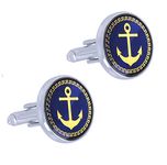 Amaal Anchor cuff links for mens/Cufflink Cufflinks set for men Boys Father Formal shirts with Gift Box -CFL-119