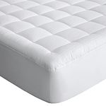 MEROUS Queen Size Cotton Mattress Pad Down Alternative Mattress Cover - Hypoallergenic Fitted 21 Inch Quilted Mattress Topper - Stretches up 8-21 Inch Deep Pocket