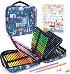 H & B Colouring Pencils 120Pcs Oil Based Coloured Pencils with Colouring Book Colouring Pencils Set for Adults Artists Beginners (120TK)