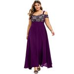 AMhomely Women Dresses Sale Clearance Plus Size Cold Shoulder Floral Lace Maxi Party Evening Camis Long Dress Boho Dress Cocktail Holiday Beach Long Dress for Ladies UK Size