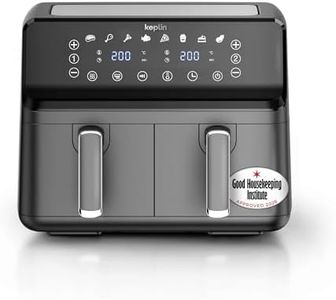 Keplin 9L Dual Zone Air Fryer - 8 in1 Cooking Functions - 2700W Energy-Saving Cooker - Extra-Large Capacity for Healthy Meals - Roast, Bake, Dehydrate, Reheat,- Family Size (9L)- 2 Years Warranty