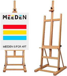 MEEDEN Art Painting Easel - Solid Beechwood H-Frame Studio Easel Stand, Artist Adjustable Floor Easel for Painting Adults, Beginner & Artists, Painter Wooden Easel Holds Canvas Art up to 48"