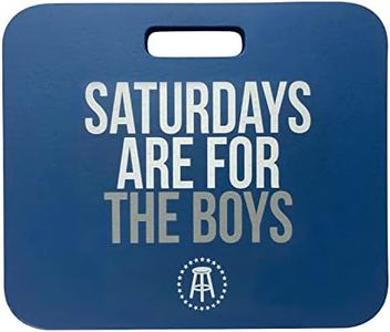 SATURDAYS ARE FOR THE BOYS - Lightweight Padded Seat for Sporting Events, Tailgating and Outdoor Concerts, Foam Stadium Cushion, Seat Cushion, Butt Pillow for Long Sitting, Tailbone Pain Relief, Blue