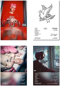 sigeliu Lil Peep Lot de 4 affiches en édition limitée sans cadre 20 x 30 cm Décoration murale pour salon, chambre à coucher
