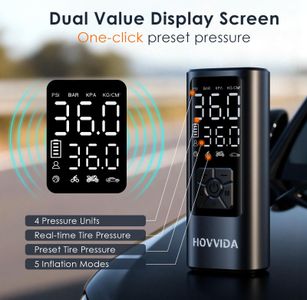 HOVVIDA Cordless Tyre Inflator – 150PSI Portable Air Compressor