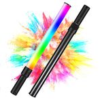 Andoer D2 Handheld RGB Light Tube LED Video Light Wand 2500K/5500K/8500K Dimmable 7 Colorful Light Effects Built-in Battery for Vlog Live Streaming Product Portrait Photography