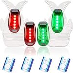 4PCS LED Safety Lights, Easy Clip-On Kit for Boat, Kayak, Bike Tail light, Night Running, Walker, Dog, 3 Types Flashing Mode, Warning, Flashing, Blinking, Reflective Light