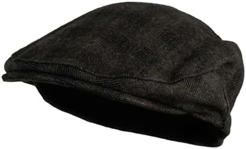 e4Hats.com Checked Wool Polyester Blend Ivy Cap - Dark Olive F S-M