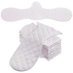 Boyiee 9 Pcs Bra Liners for Sweat, Reusable Washable Under Breast Sweat Pads, 50% Cotton & 50% Polyester Fiber(White,L Size)