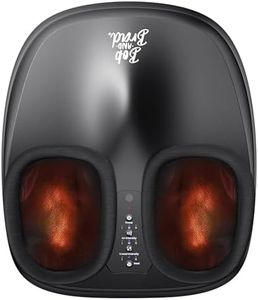 BOB AND BRAD Lite Foot Massager Machine with Heat, Shiatsu Deep Kneading, Multi-Level Settings, Electric Feet Massager for Tired Muscles for Men Size 12 (Black)