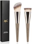 Contour Brush Set, Premium Contour Blush Bronzer Face Makeup Brush, Perfect For Cheek Forehead Jaw Nose Blending Contouring Deepening, Suitable For Powder Liquid Cream (Angled and Flat Top Type)