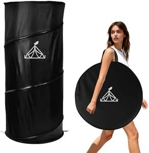 Pavemlo Pop up Changing Tent, Portable Changing Room Shower Tent, Privacy Portable Bathroom Collapsible Emergency, Compact Dressing Room Tube with Carry Bag for Camping, Beach, or Outdoors (Black)