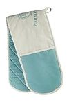 Premier Housewares Country Kitchen Double Oven Glove - White/Teal