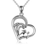 YFN Turtle Necklace 925 Sterling Silver Ocean Animal Heart Pendant Jewellery for Women Girls