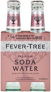 Fever-Tree Premium Soda Water, Carbonated Spring Water, Sparkling Soft Drink Mixer, 200mL (Pack of 24 Glass Bottles)