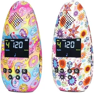 Sondery Rechargeable Vocal Digital Metronome Big Sound with Color Screen USB Headphone Jack, Colorful Pattern Designs Art Series Bulletome for Guitar Drum Piano and All Instruments Play Coach