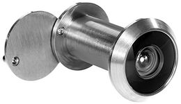 Stoppwerk Door Viewer Stainless Steel - 14mm Spy Hole for Installation in 35-55mm Doors - 200° Wide Angle Door Peephole incl. Glass Privacy Screen