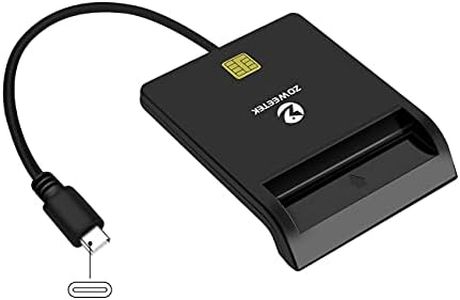 ZOWEETEK Type C CAC Reader, Smart CAC Card Reader USB C for DOD Military Common Access CAC, Compatible with Windows, Mac OS