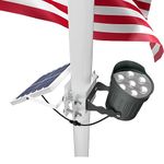 Ofuray Flag Pole Light Solar Powered, Solar Flag Pole Lights Outdoor IP65 Waterproof, Canadian Flag Coverage Led Dusk to Dawn Fit 0.5"-4'' Flagpole for House Inground