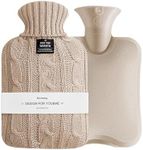 OliviaLiving Hot Water Bag Hot Water Bottle 2 Liters Heat Up and Refreezable Hot Cold Pack with Knit Cover for Pain Relief Hot Cold Therapy