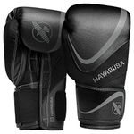 Hayabusa H5 Boxing Gloves for Men and Women - Black/Grey, 16 oz